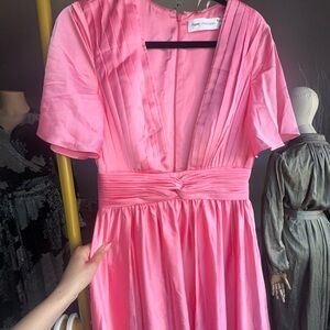 Fame and Partners Pink Midi Dress